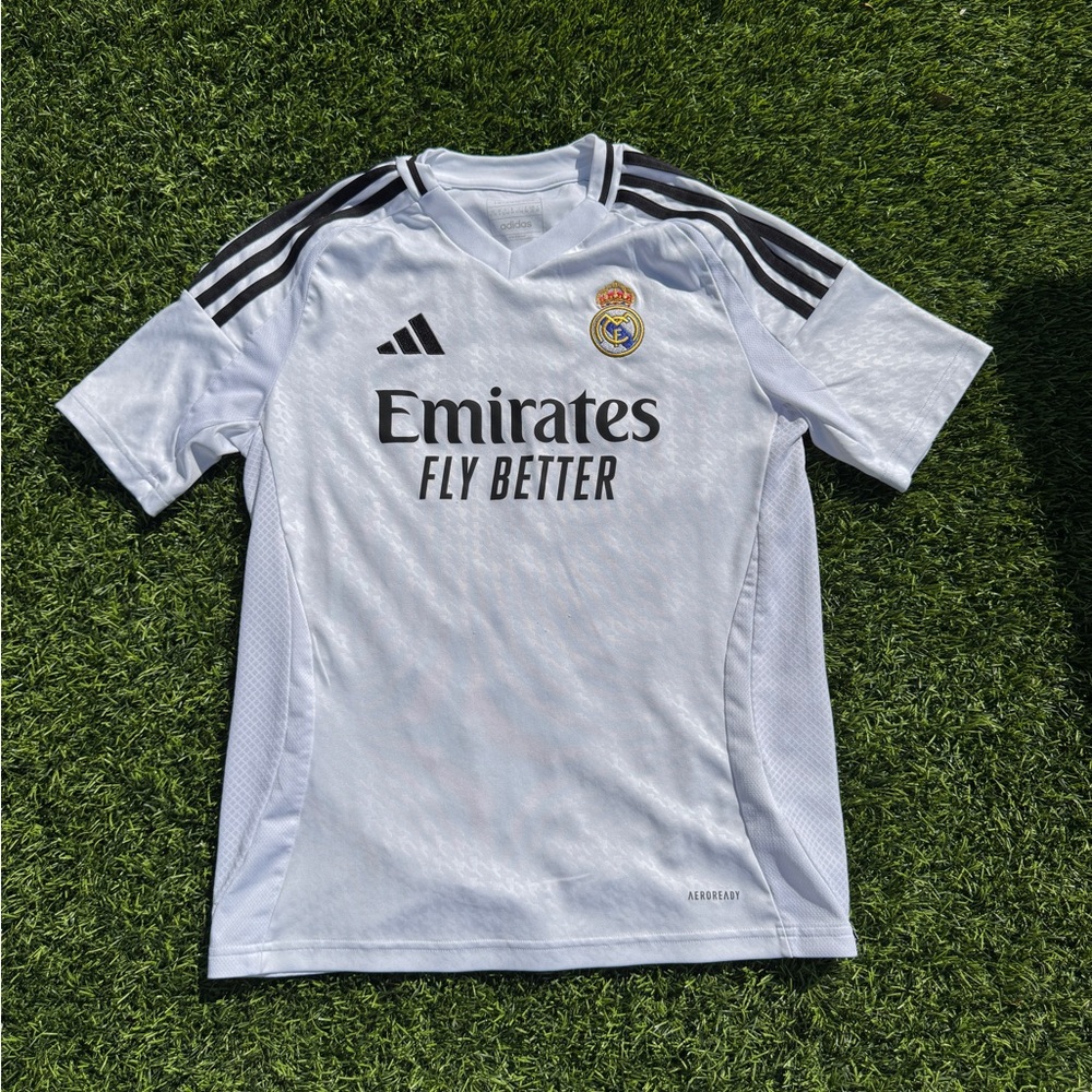 Adidas White and Black Real Madrid Jersey